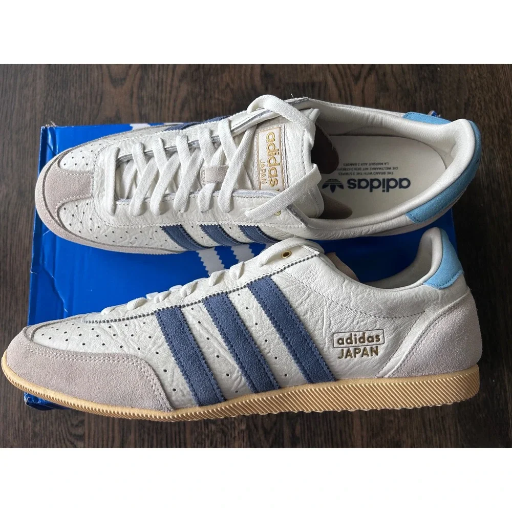 Adidas Japan W Off White Preloved Indigo Blue Gum JQ9519 Mens 12.5 Womens 14
